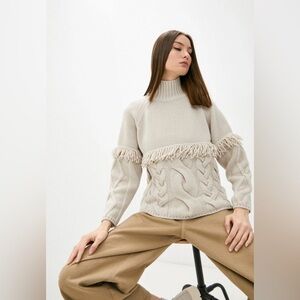 Weekend Max Mara Colmo Fringed Wool Sweater